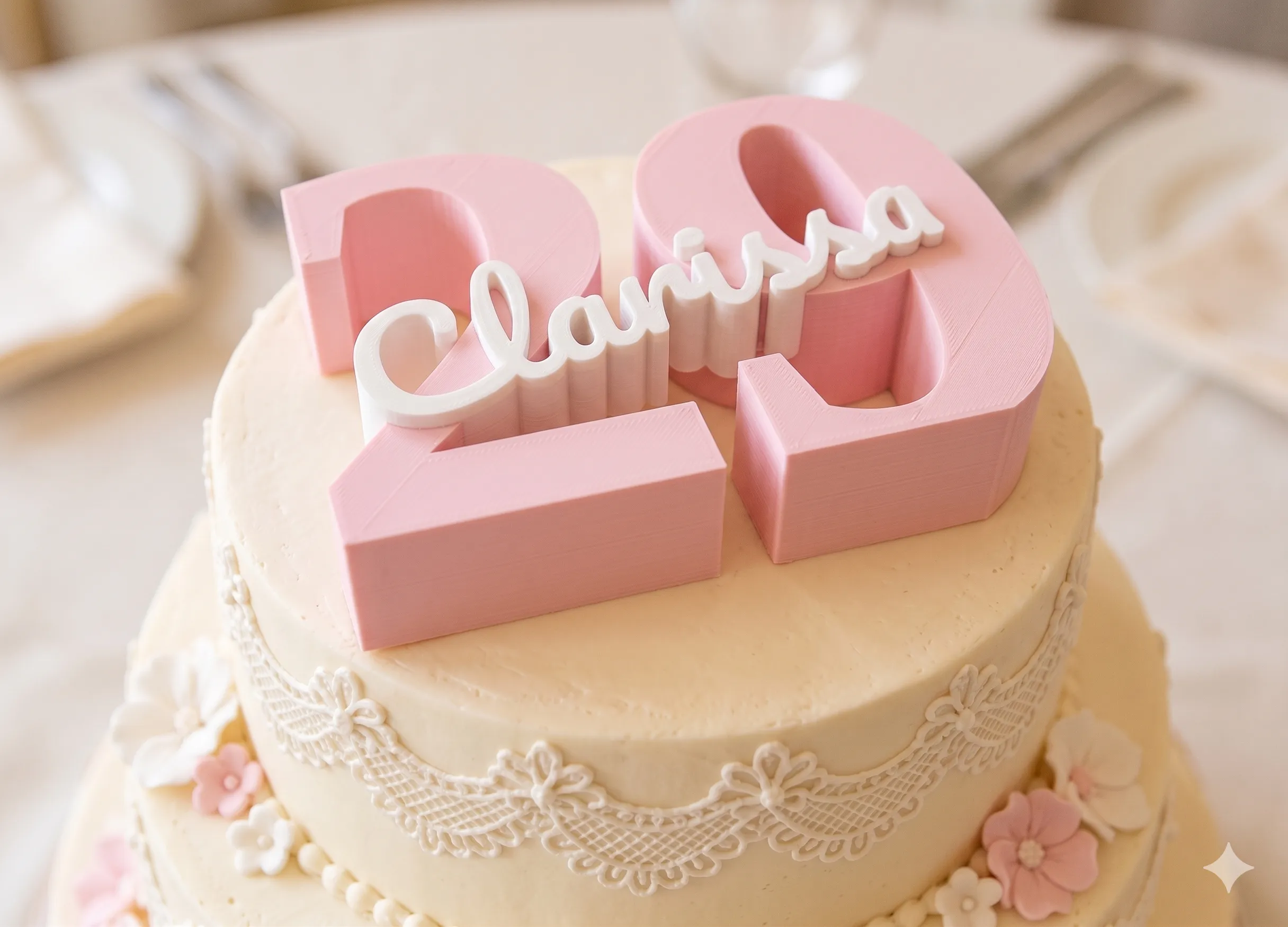 Bold Age & Name Cake Topper