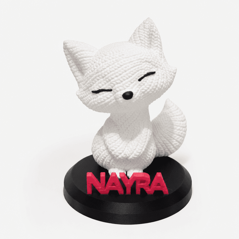 Sleepy Fox Nameplate